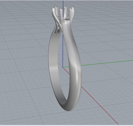 Soliter ring N012700 3D print model_3