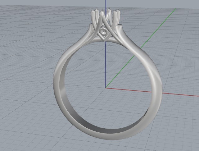 Soliter ring N012700 3D print model_2