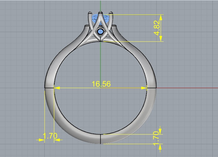 Soliter ring N012700 3D print model_6