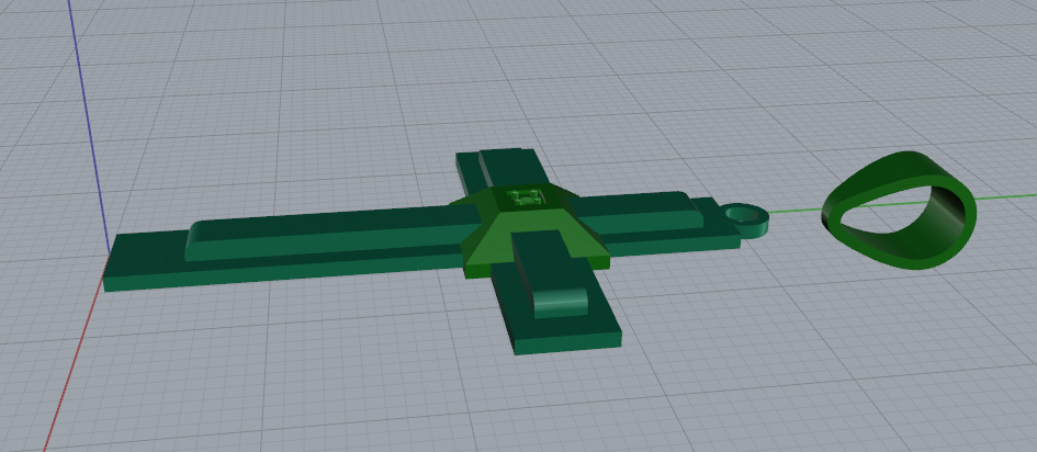 Pendant cross N012784 3D print model_3