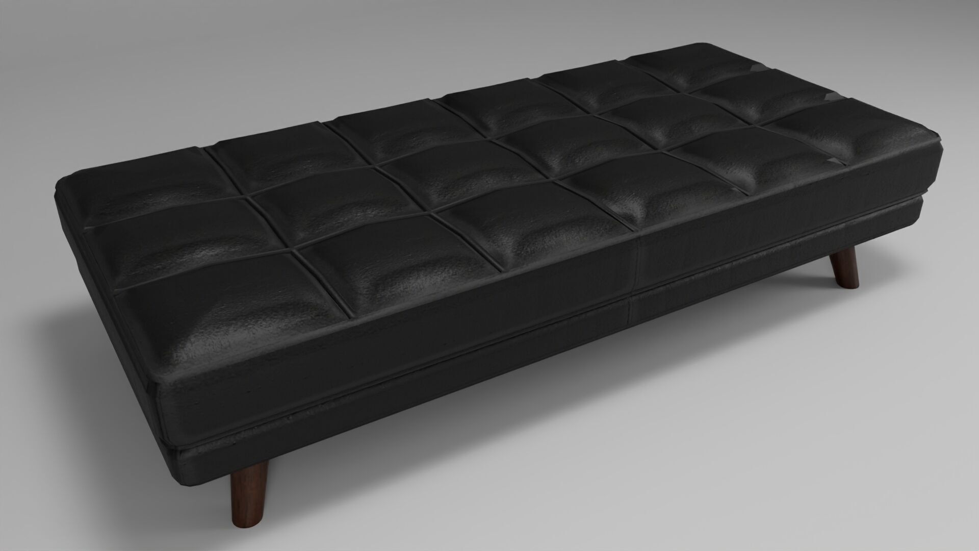leather sofa without backrest 3D model_8