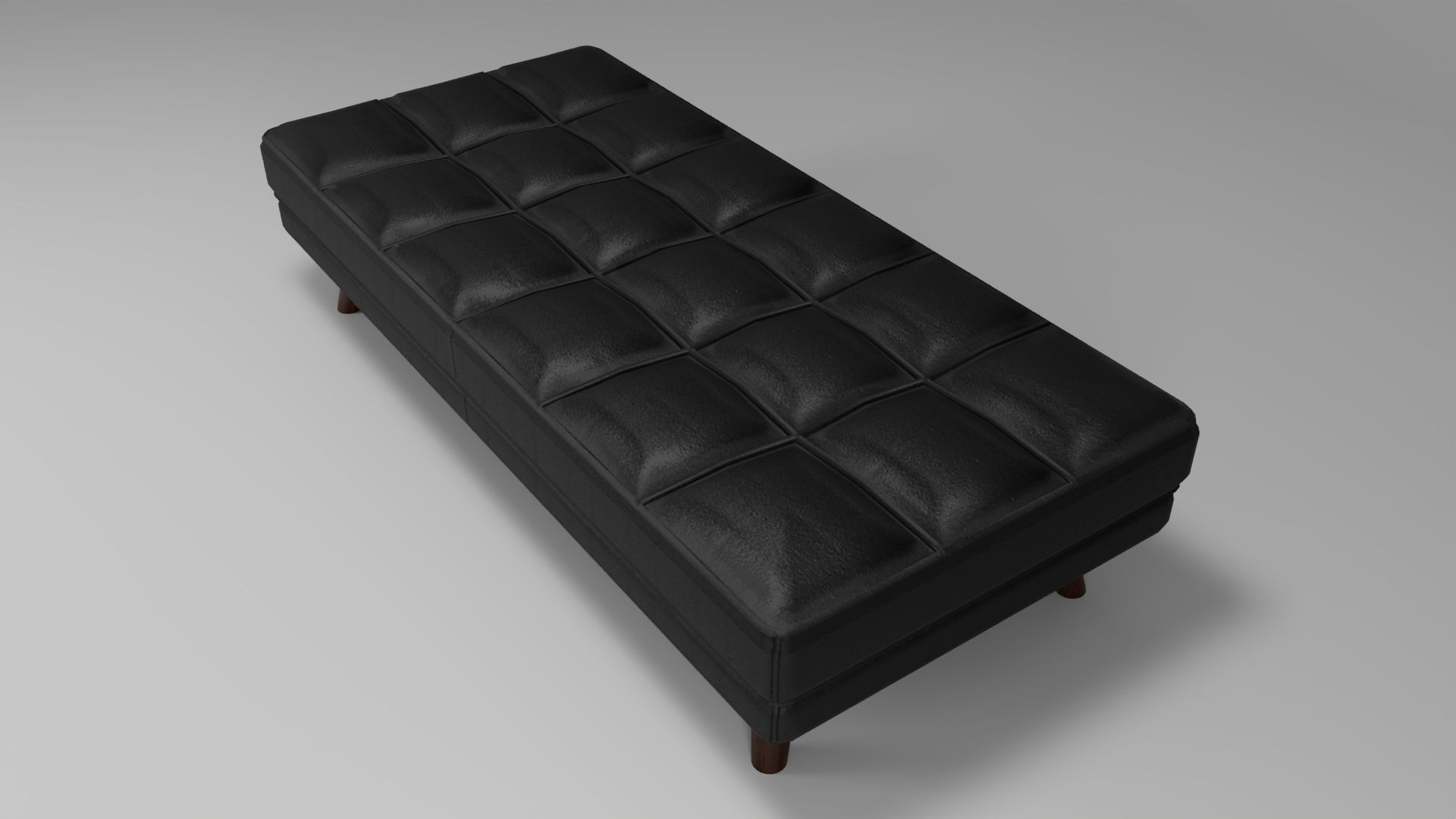 leather sofa without backrest 3D model_2