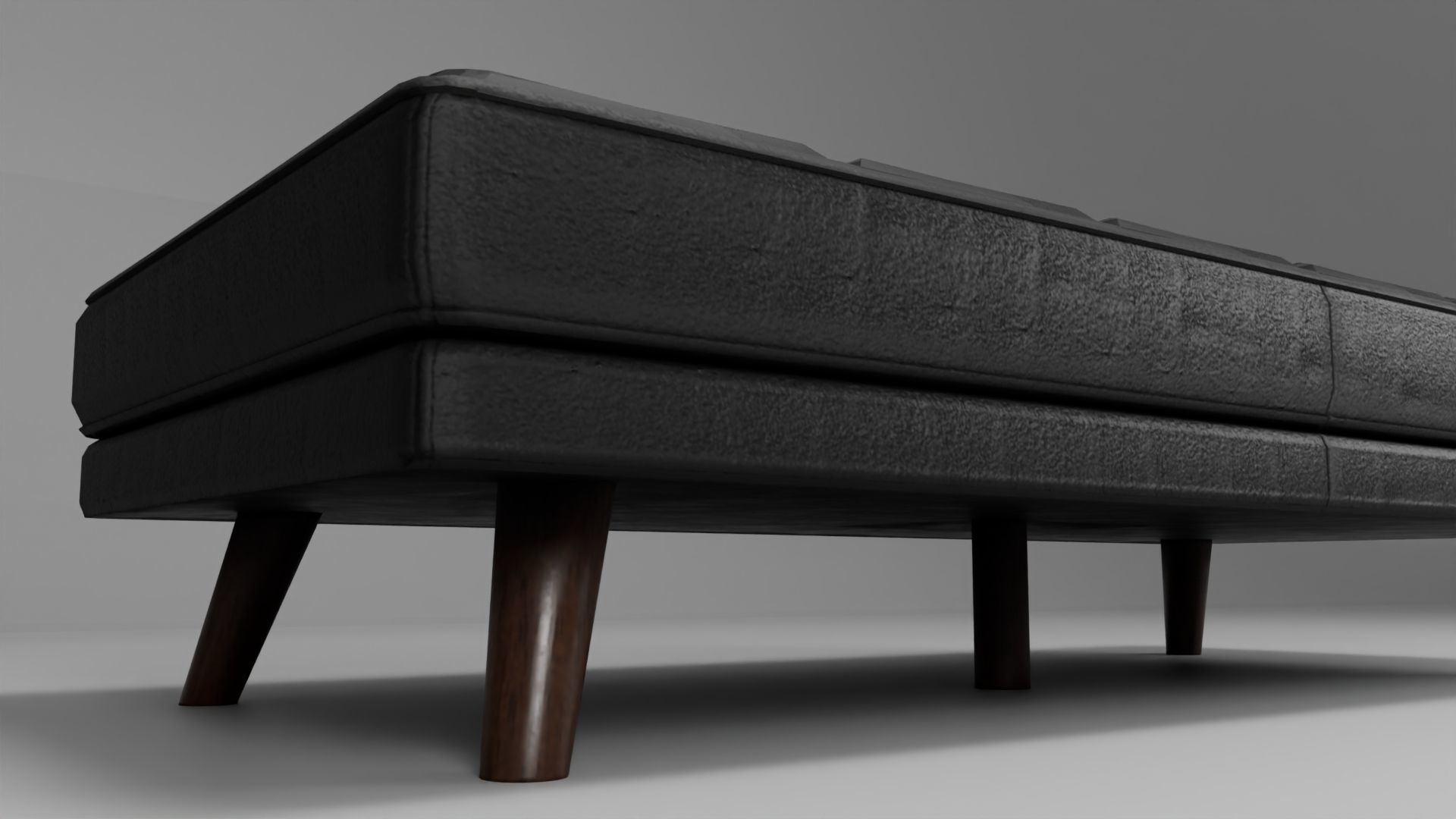 leather sofa without backrest 3D model_6