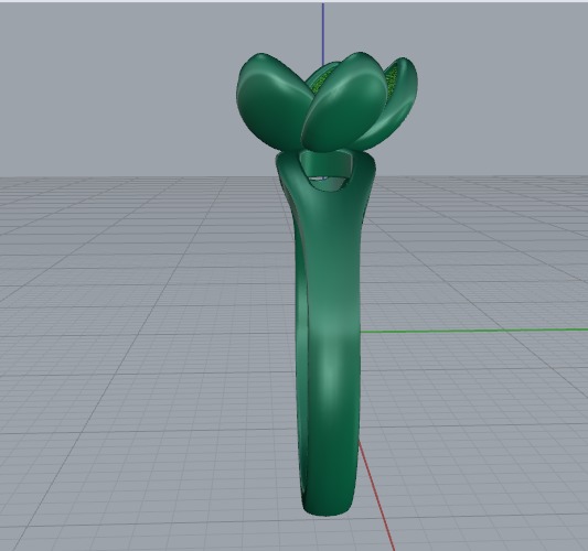 Ring flower N012764 3D print model_4