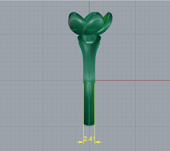 Ring flower N012764 3D print model_8