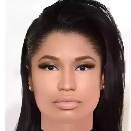 Nicki Minaj Head - No Hair - Low poly head for game Low-poly 3D model