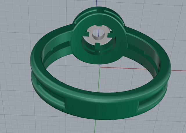 Soliter ring N012753 3D print model_4