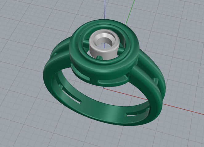 Soliter ring N012753 3D print model_2