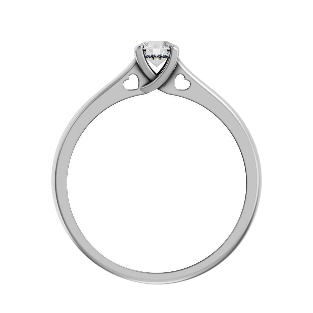 Engagement ring 3D print model_9