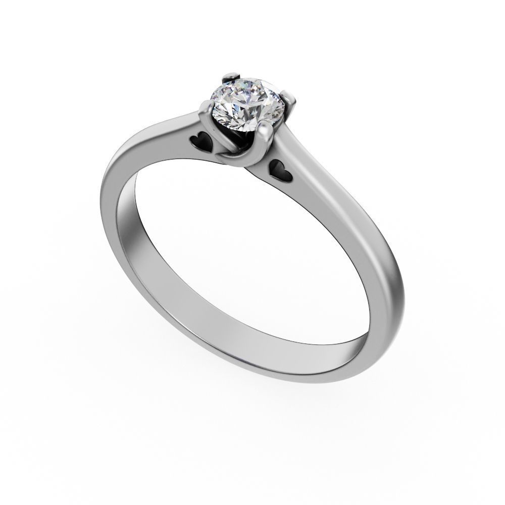 Engagement ring 3D print model_11