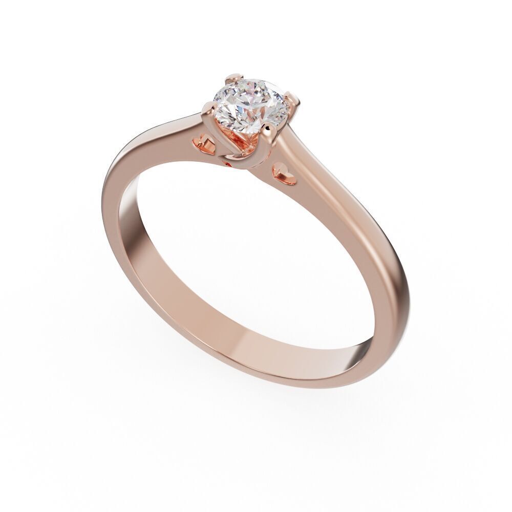Engagement ring 3D print model_7