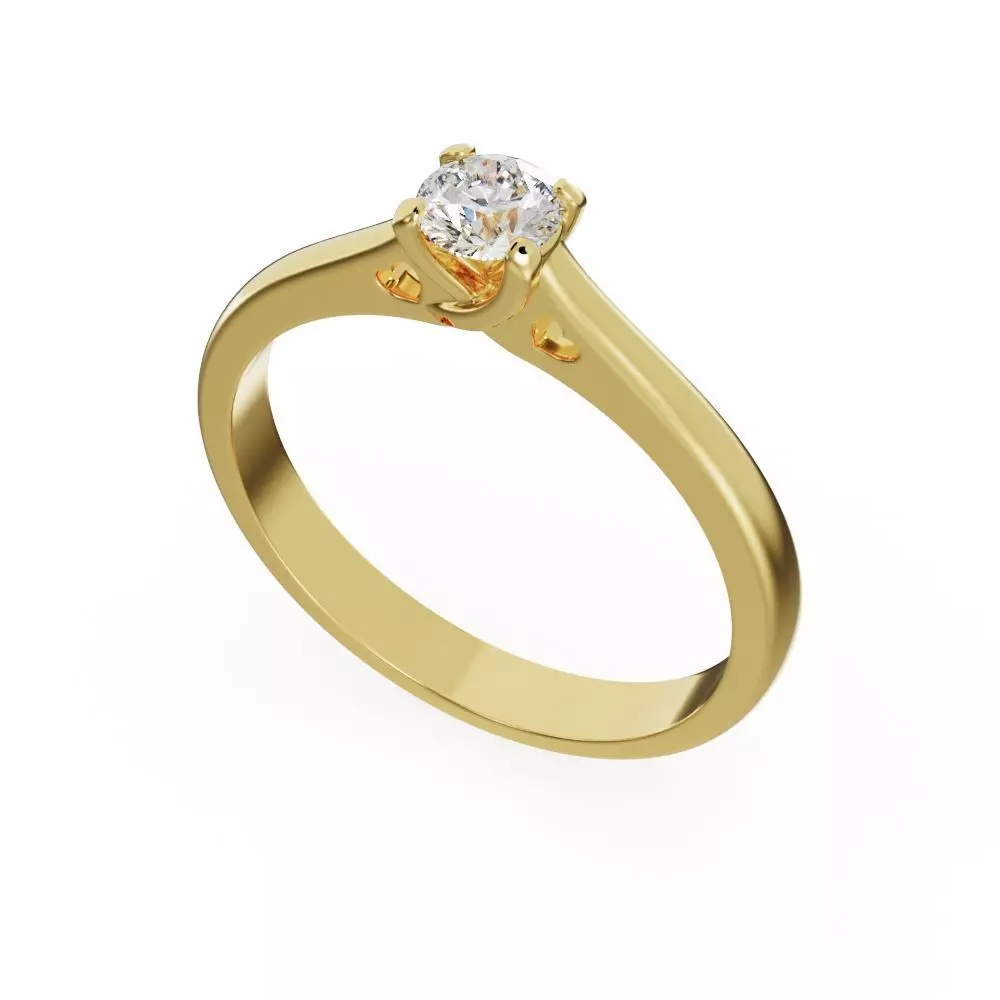 Engagement ring 3D print model_0