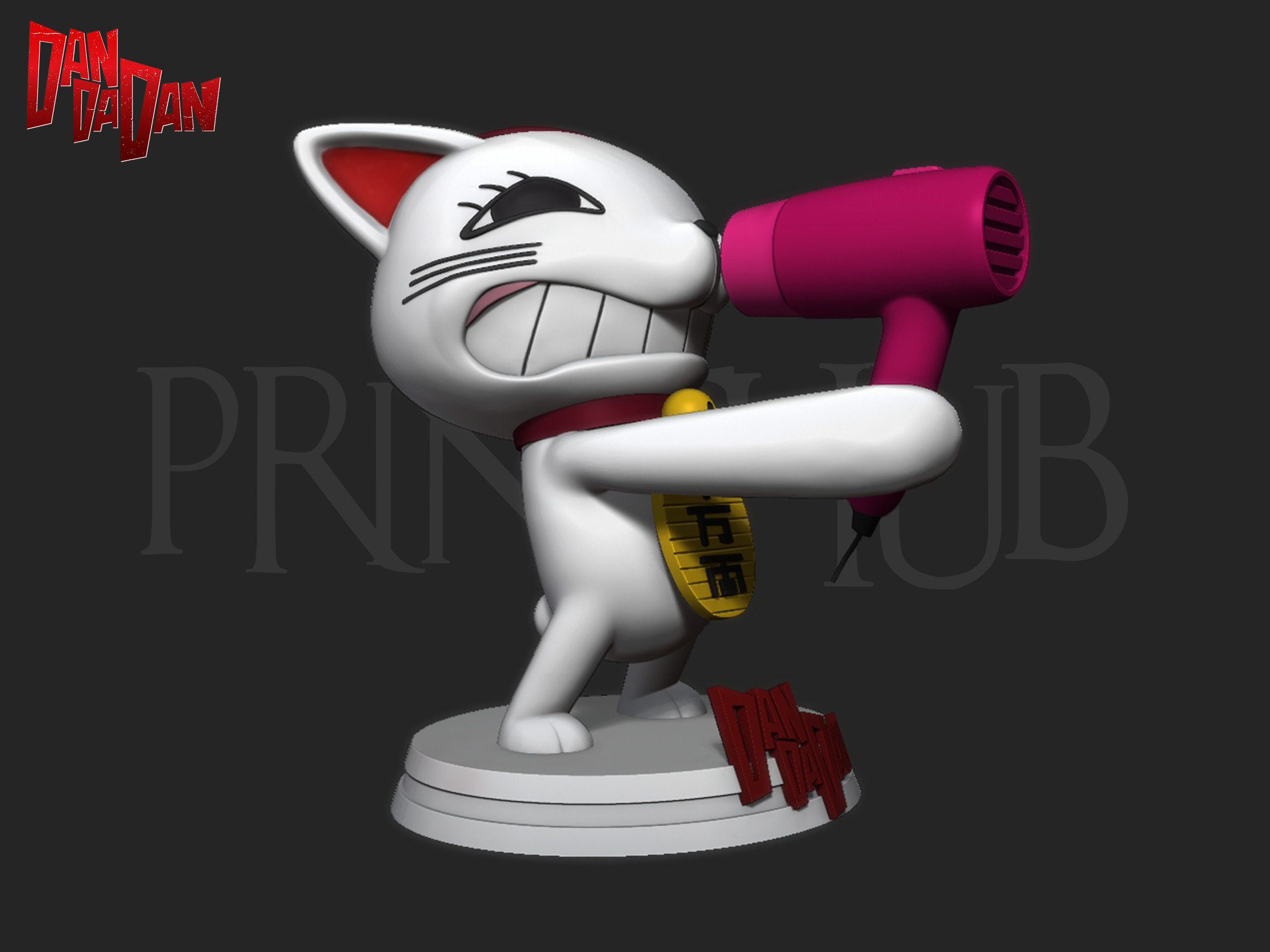 Dandadan Cat Turbo Granny 3D print model_4