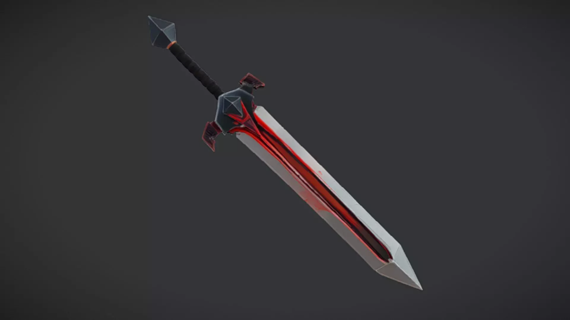 fantasy sword with glowing blade  3D model_0