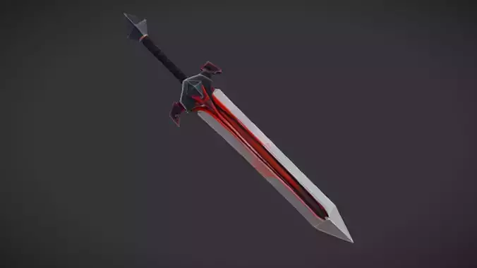 fantasy sword with glowing blade 