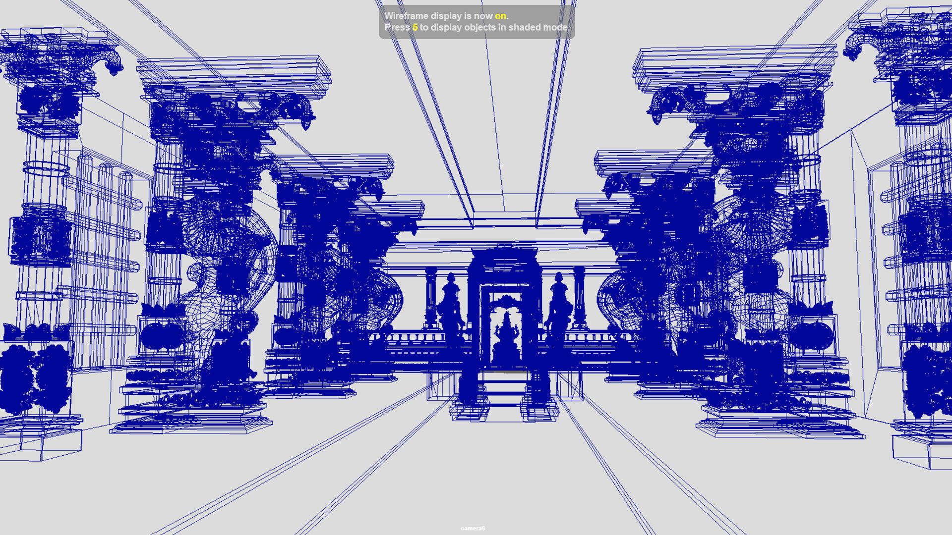 kamatchi amman temple interior 3D model_12