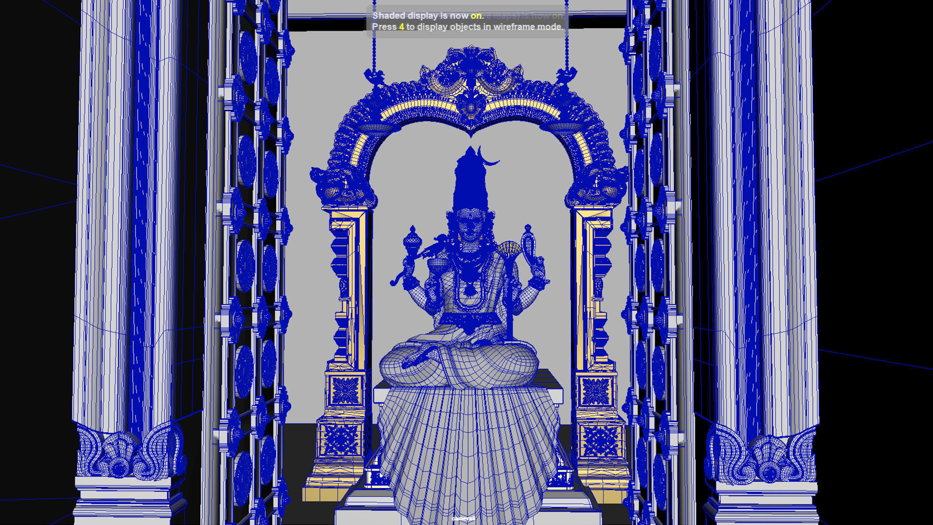 kamatchi amman temple interior 3D model_11