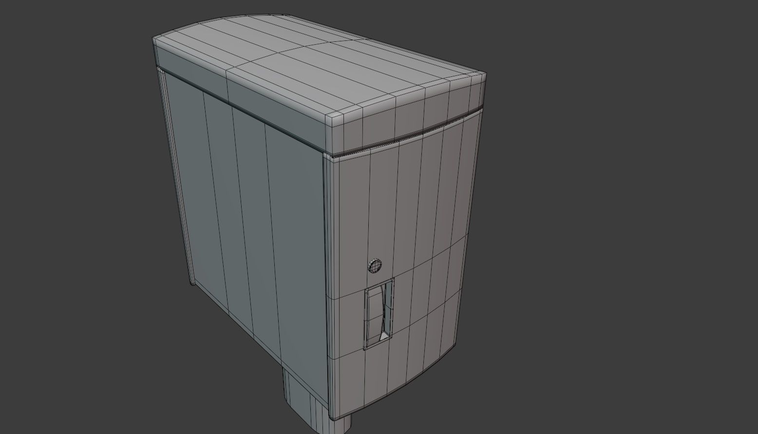 Japanese Mail Post Low-poly 3D model_9
