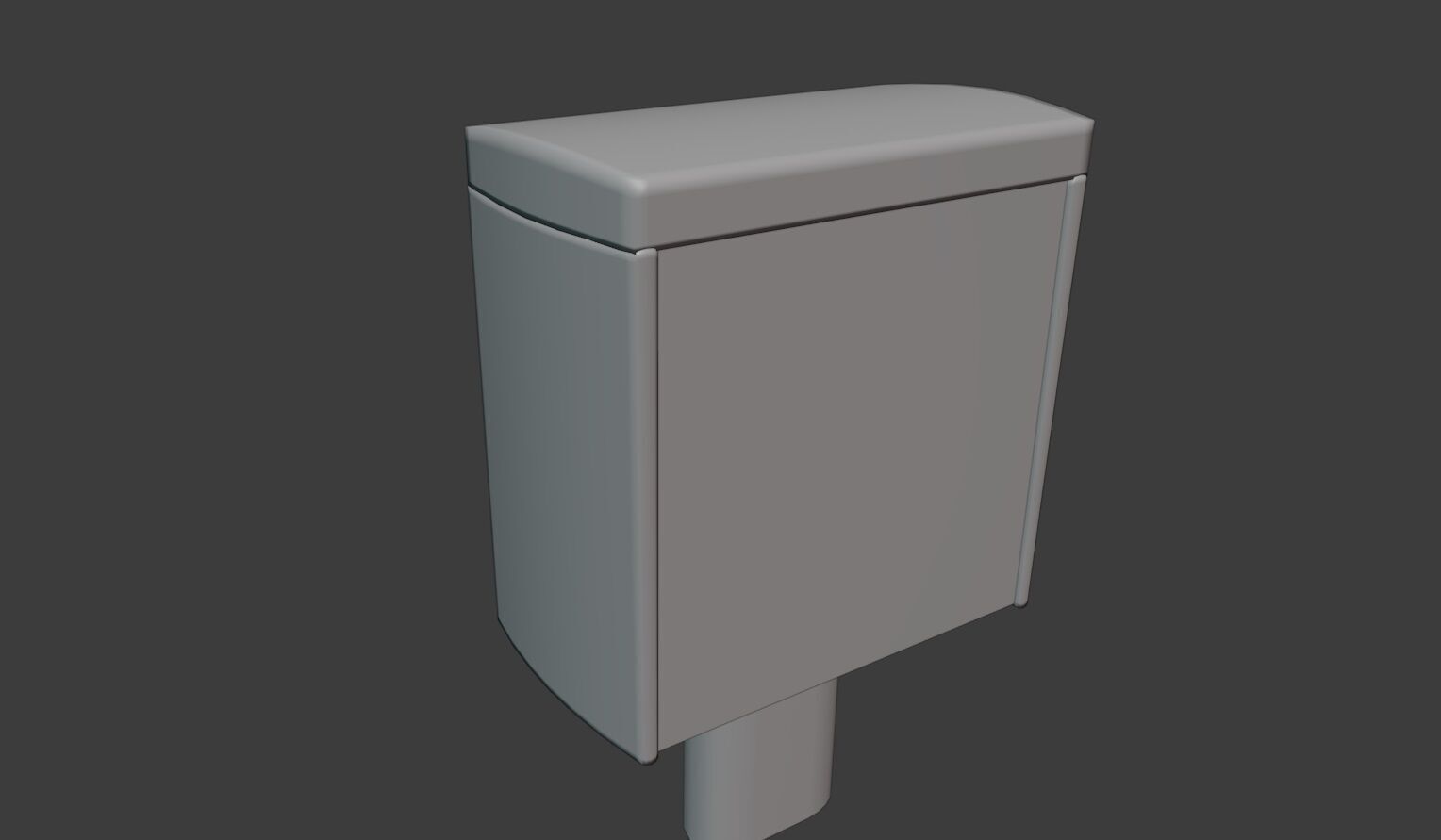 Japanese Mail Post Low-poly 3D model_7