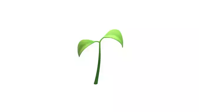 Prop126 Plant Sprout Low-poly 3D model