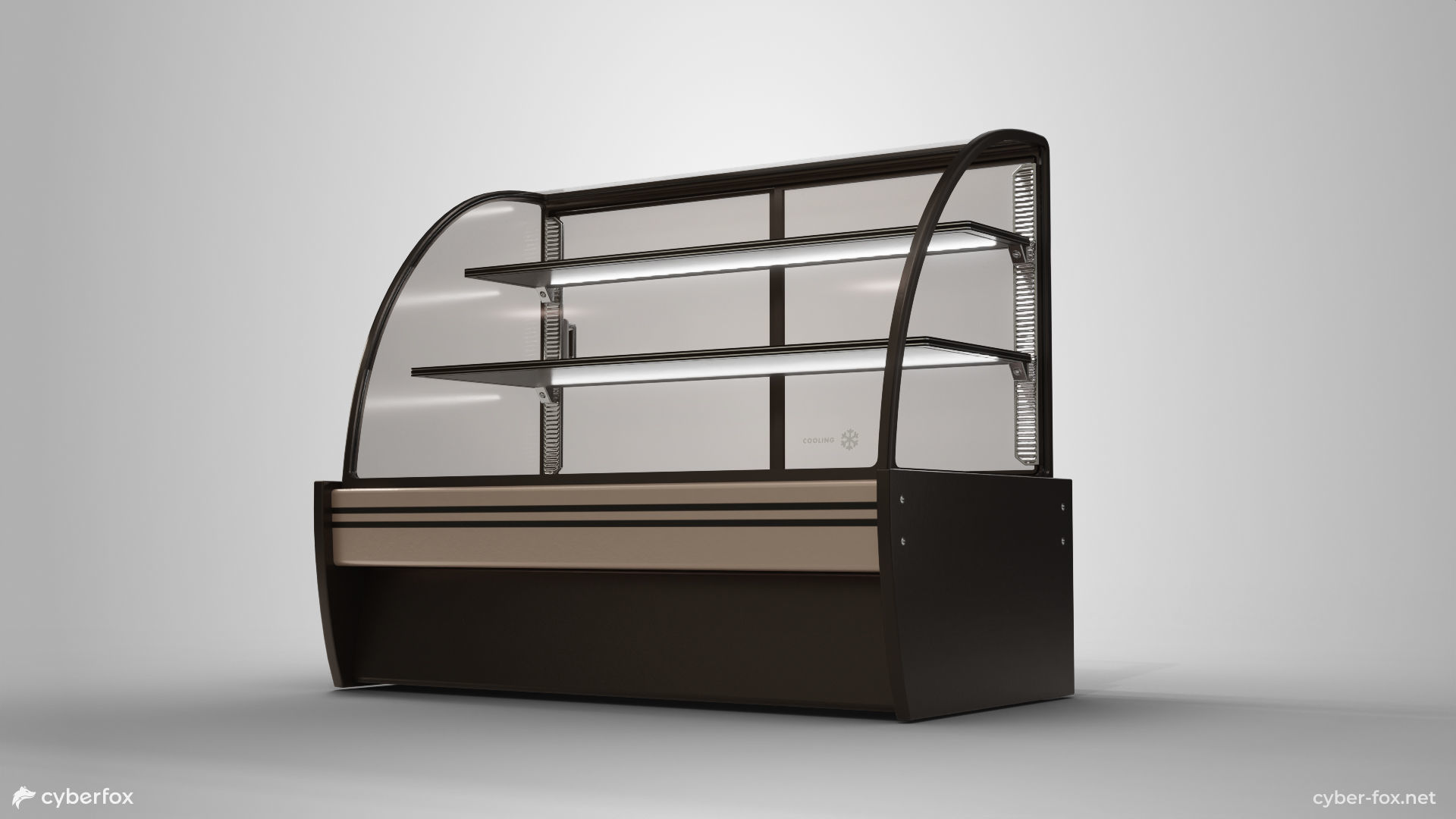 Commercial Refrigerator Display Case Low-poly 3D model_1