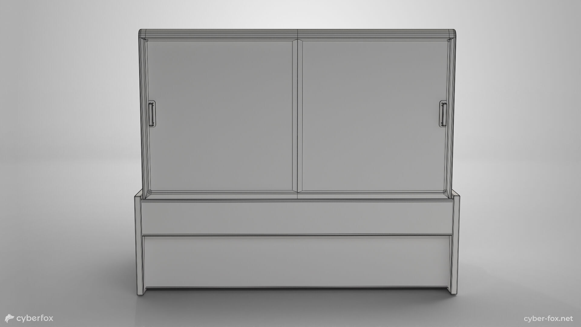 Commercial Refrigerator Display Case Low-poly 3D model_11