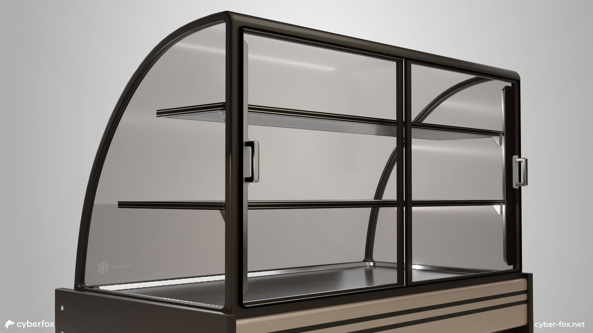 Commercial Refrigerator Display Case Low-poly 3D model_6