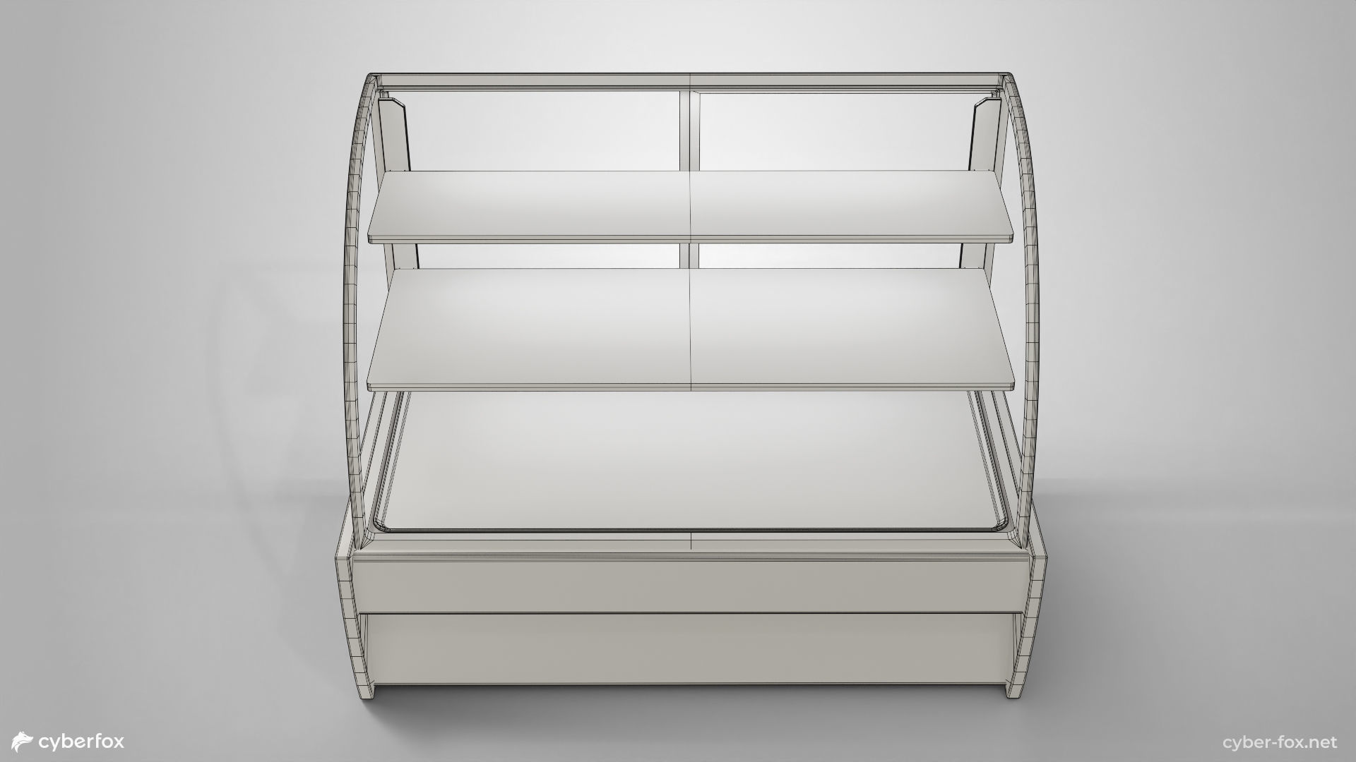 Commercial Refrigerator Display Case Low-poly 3D model_10