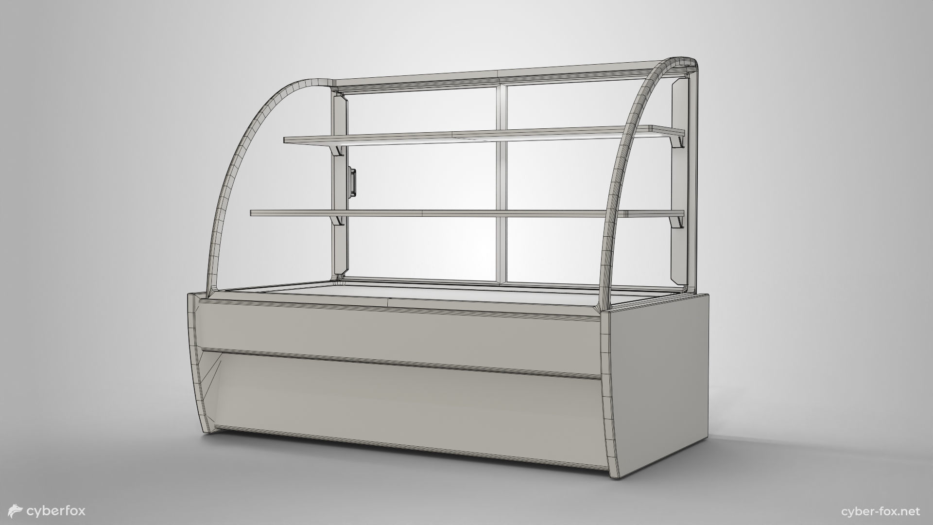 Commercial Refrigerator Display Case Low-poly 3D model_9