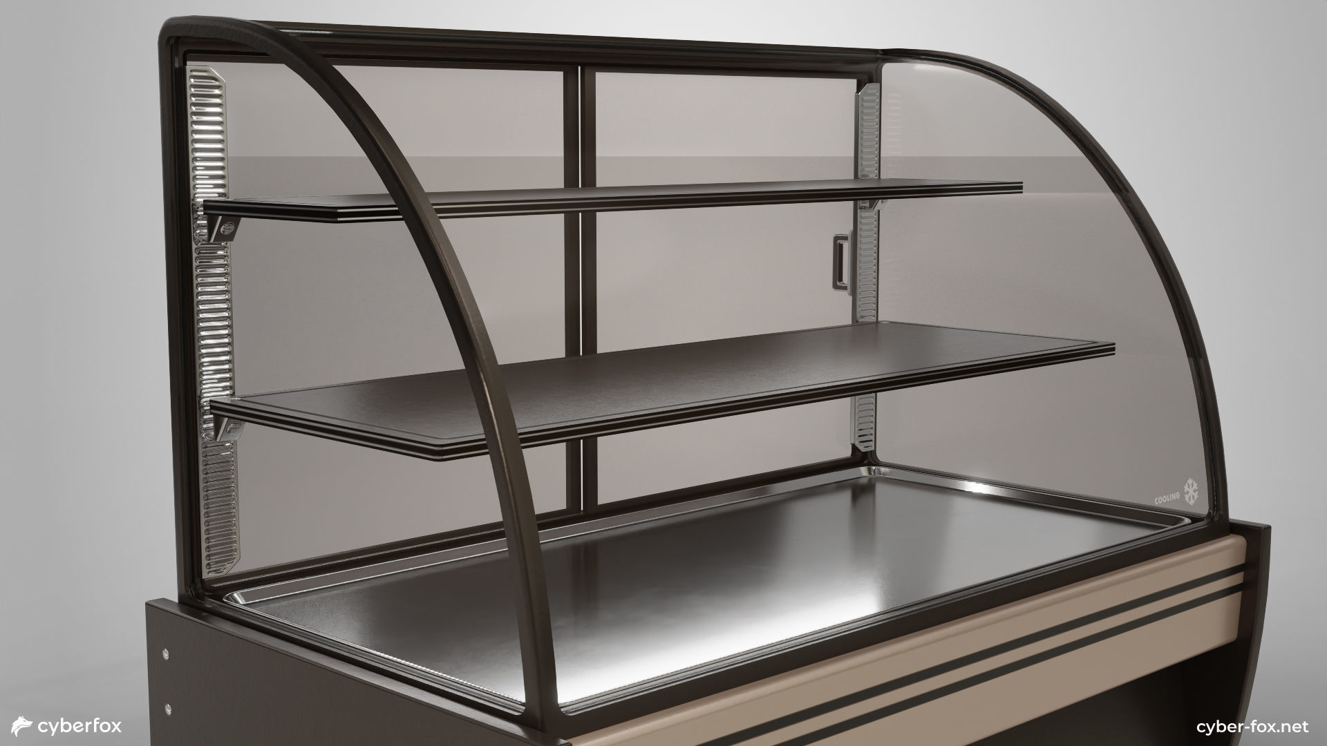 Commercial Refrigerator Display Case Low-poly 3D model_7