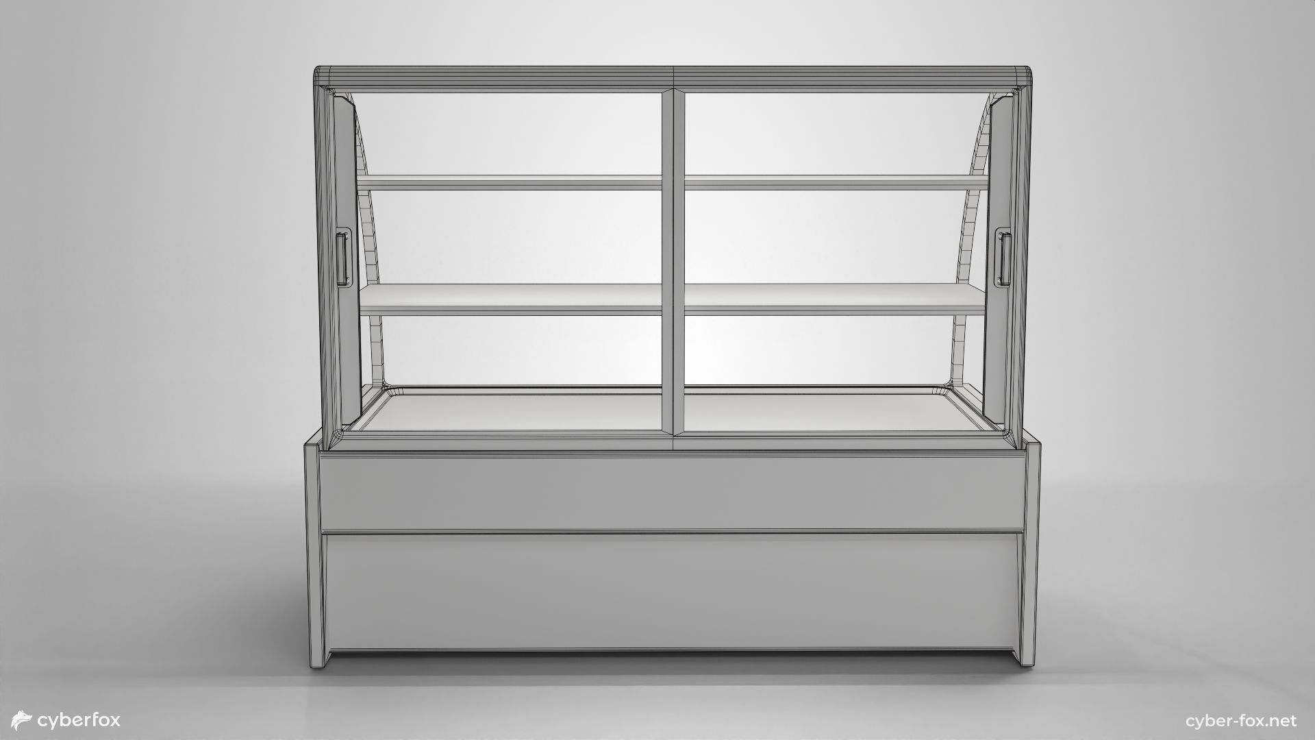 Commercial Refrigerator Display Case Low-poly 3D model_12