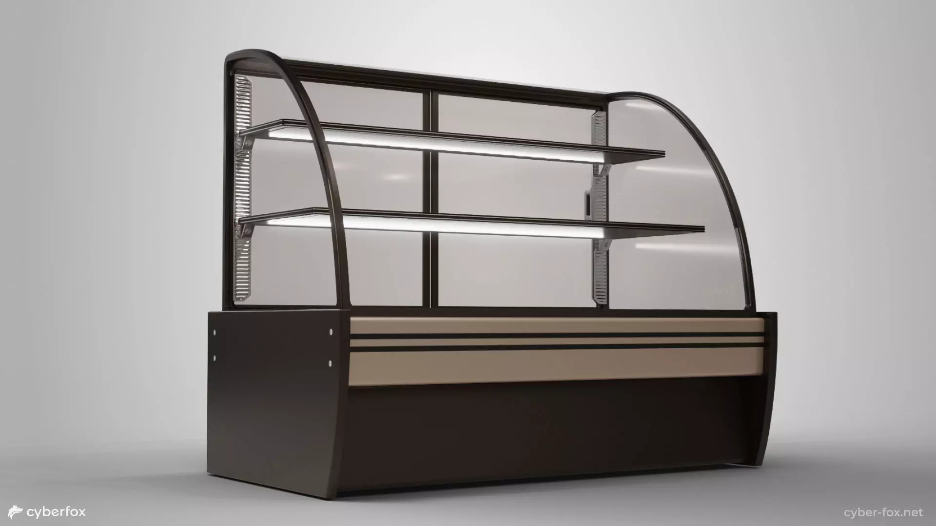 Commercial Refrigerator Display Case Low-poly 3D model_0