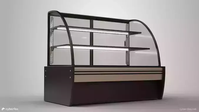 Commercial Refrigerator Display Case Low-poly 3D model