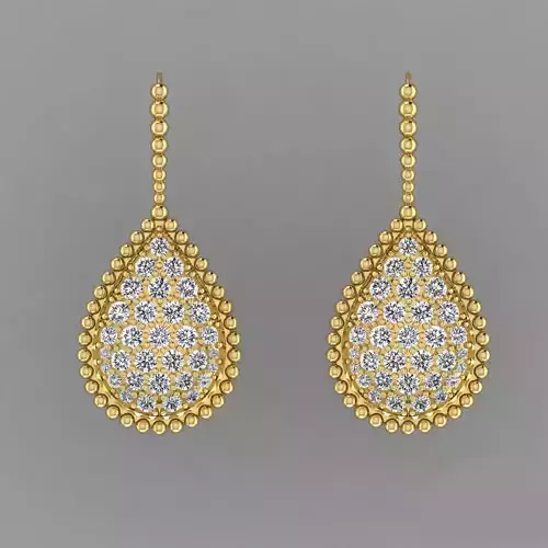 18kt yellow gold Serpent Boheme diamond earrings Boucheron