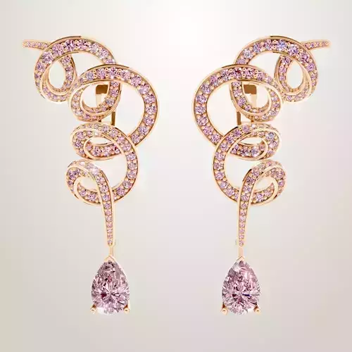 graff jewelry Cy Twombly Art Inspired Diamond Earrings