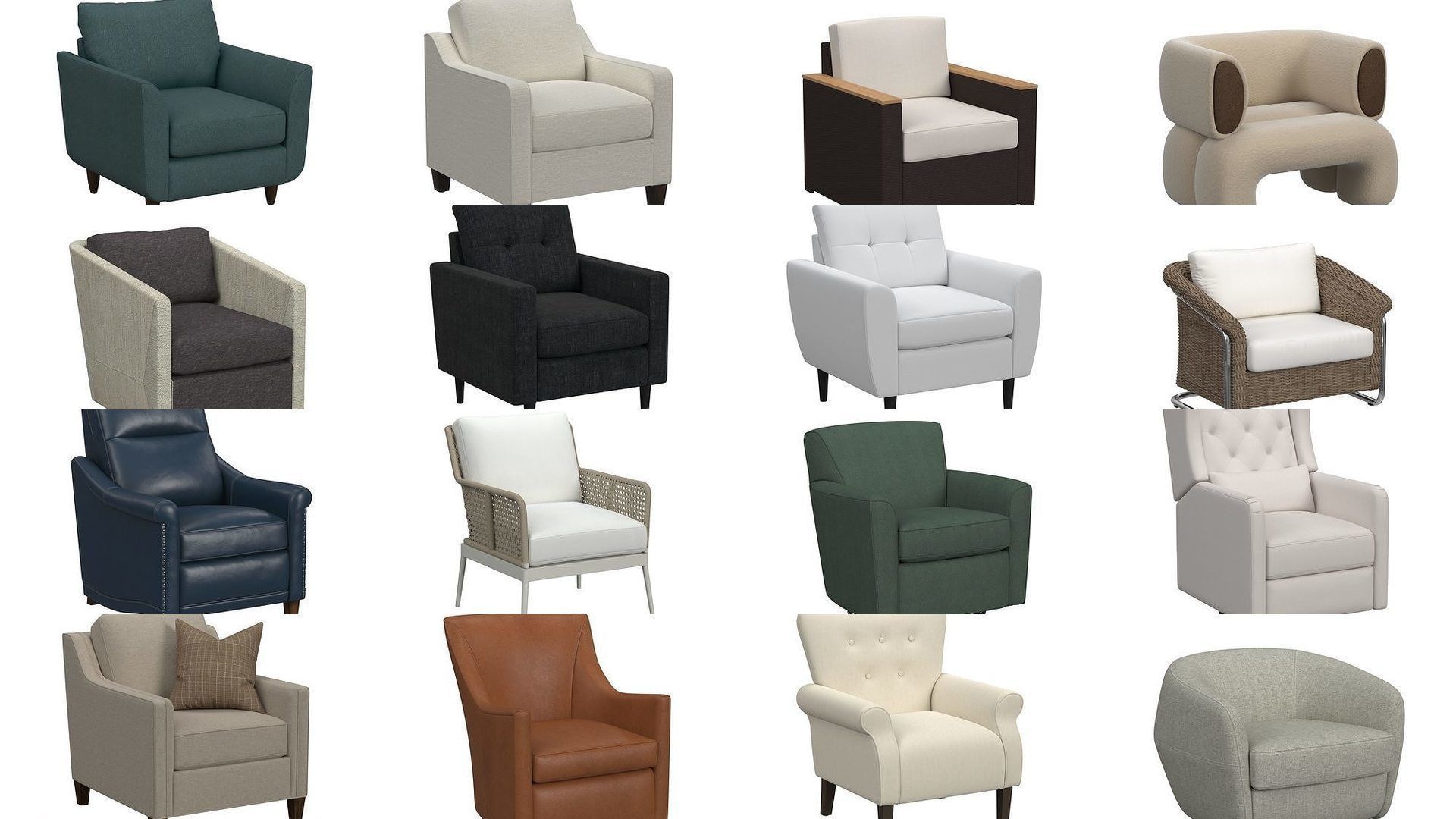 Ultimate Armchair Collection - 170 Models - High and Low poly _7