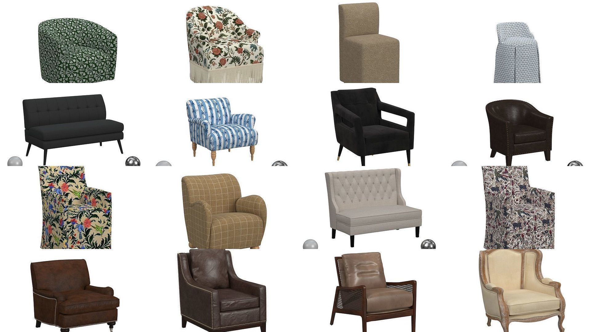 Ultimate Armchair Collection - 170 Models - High and Low poly _17