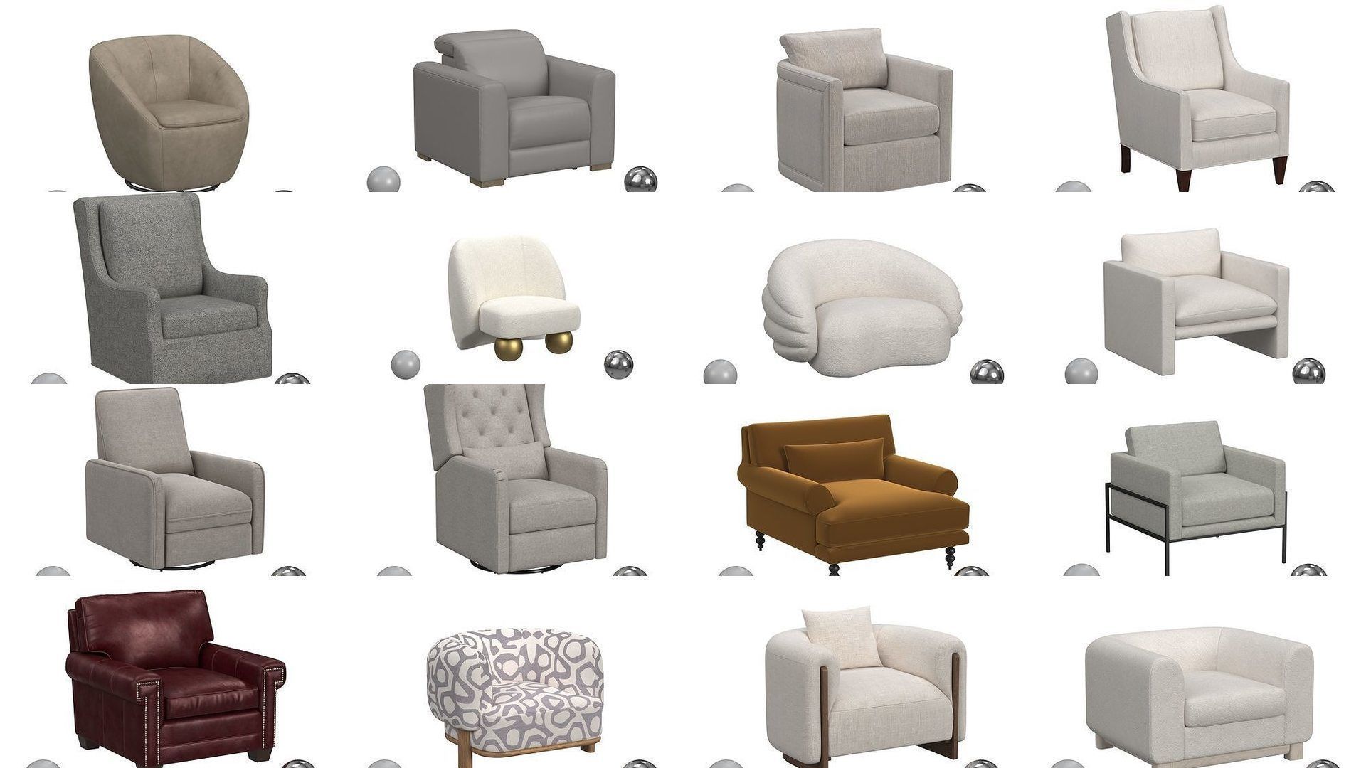 Ultimate Armchair Collection - 170 Models - High and Low poly _1