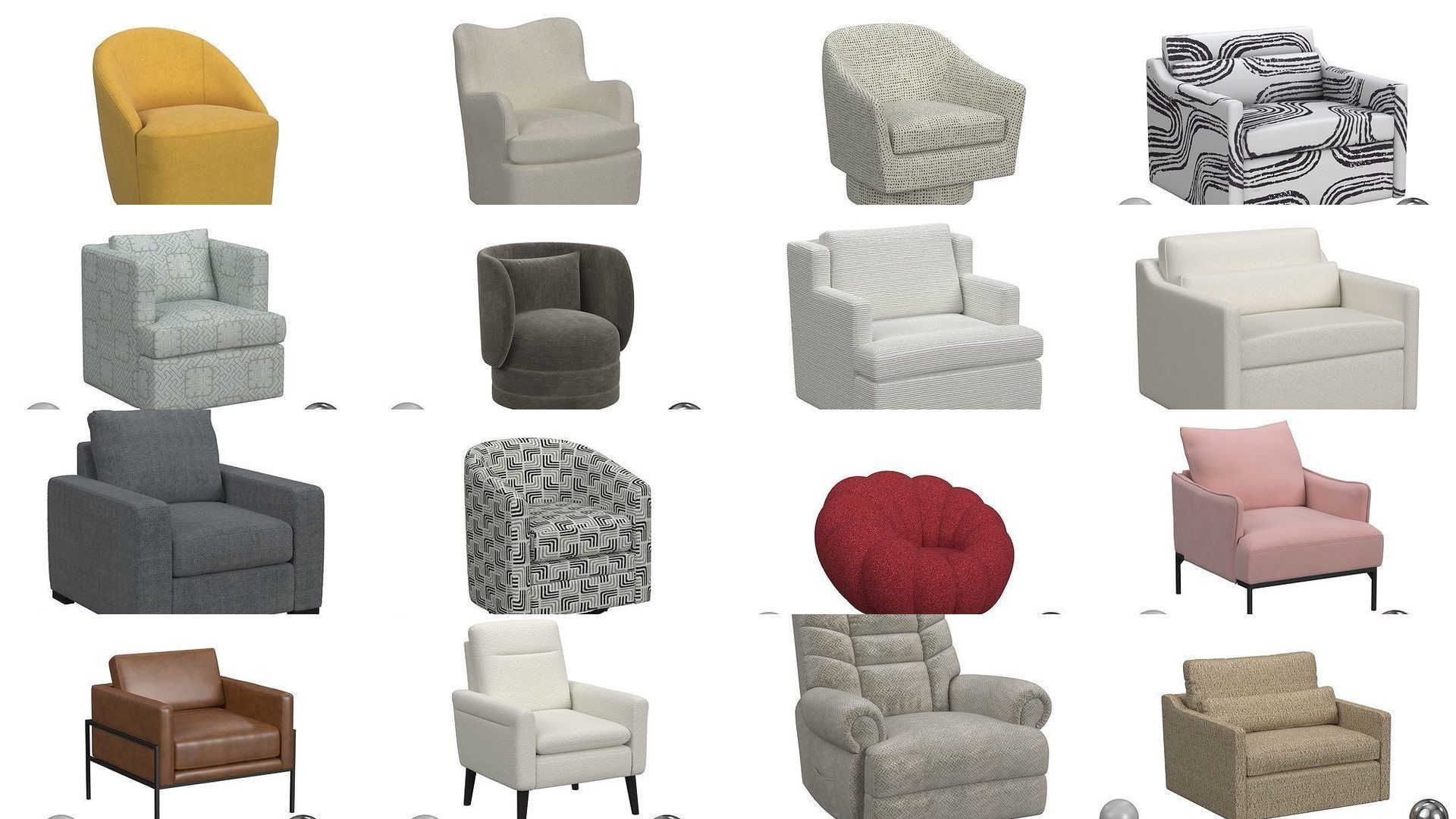 Ultimate Armchair Collection - 170 Models - High and Low poly _11