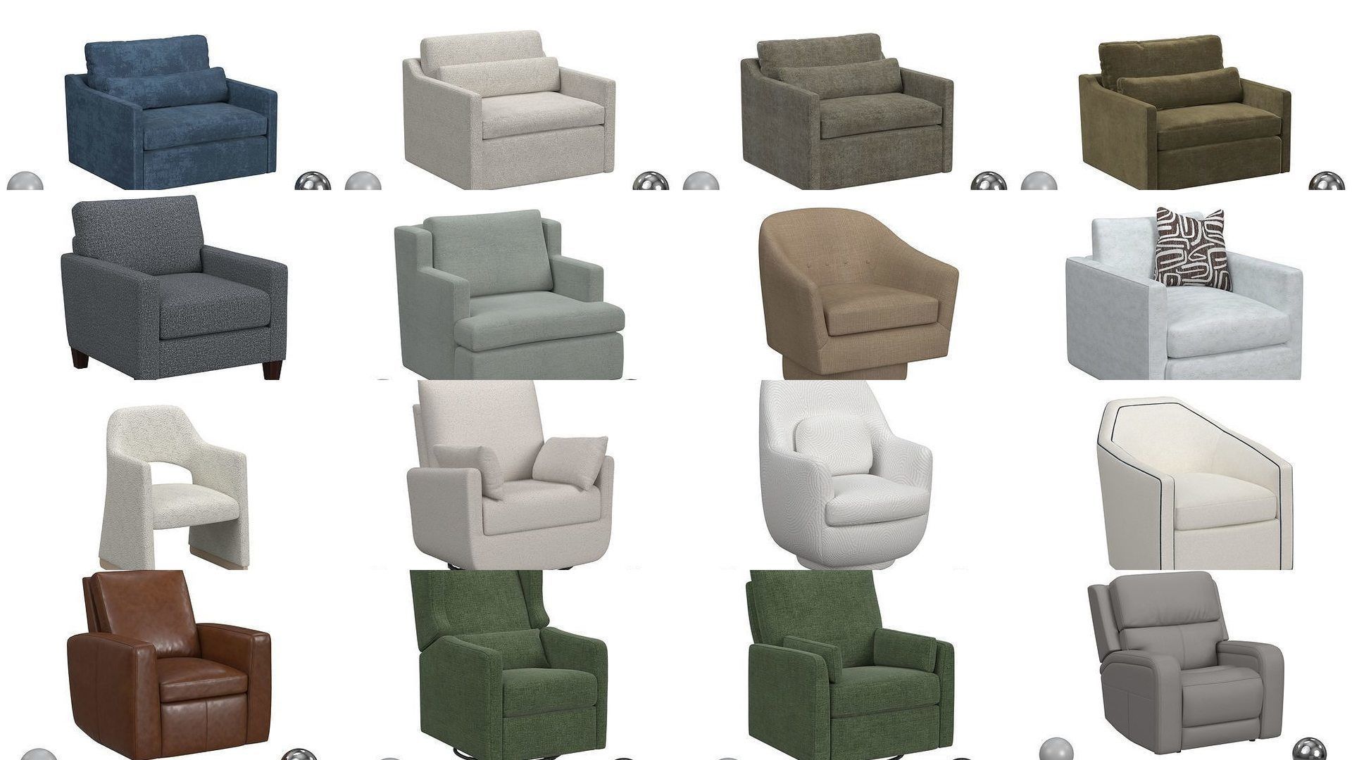 Ultimate Armchair Collection - 170 Models - High and Low poly _13
