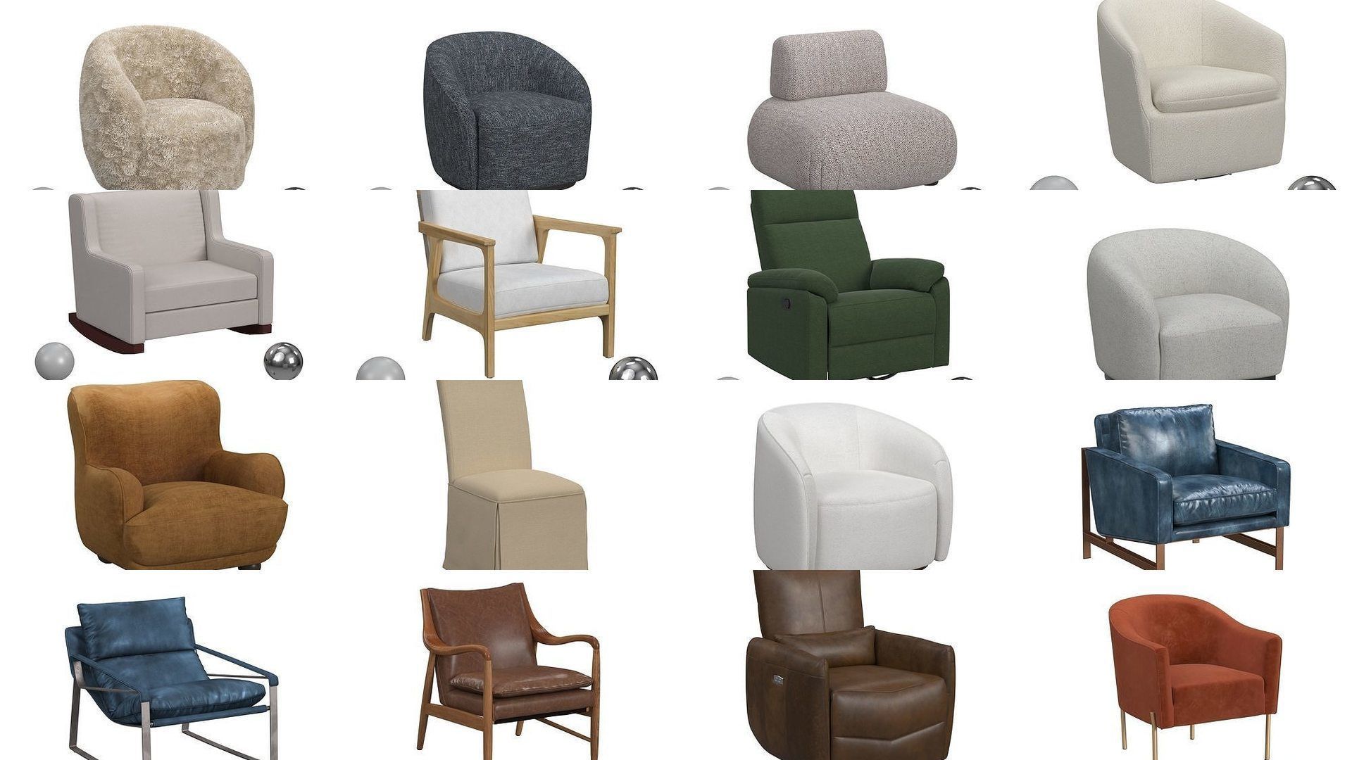 Ultimate Armchair Collection - 170 Models - High and Low poly _9