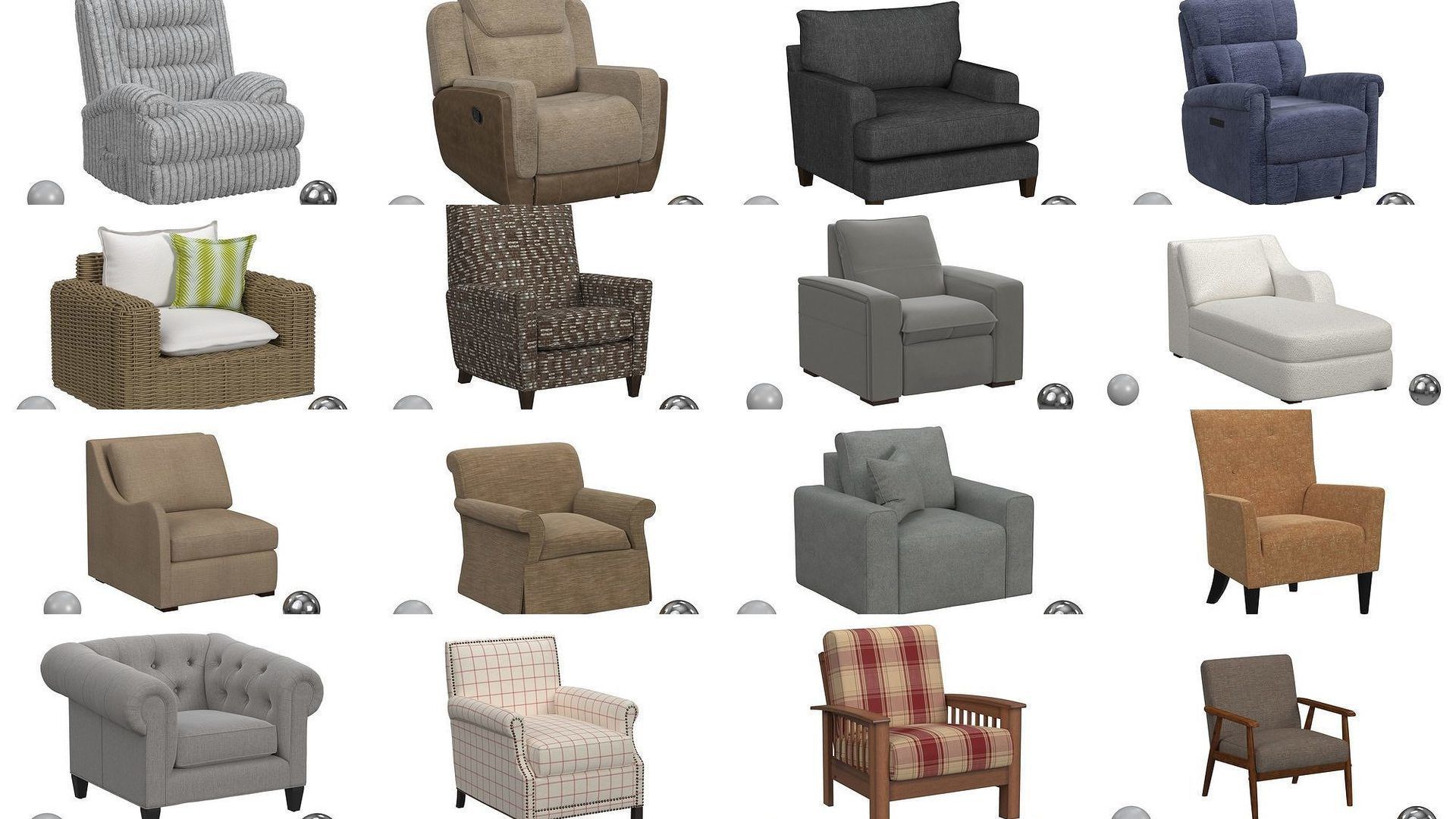 Ultimate Armchair Collection - 170 Models - High and Low poly _15