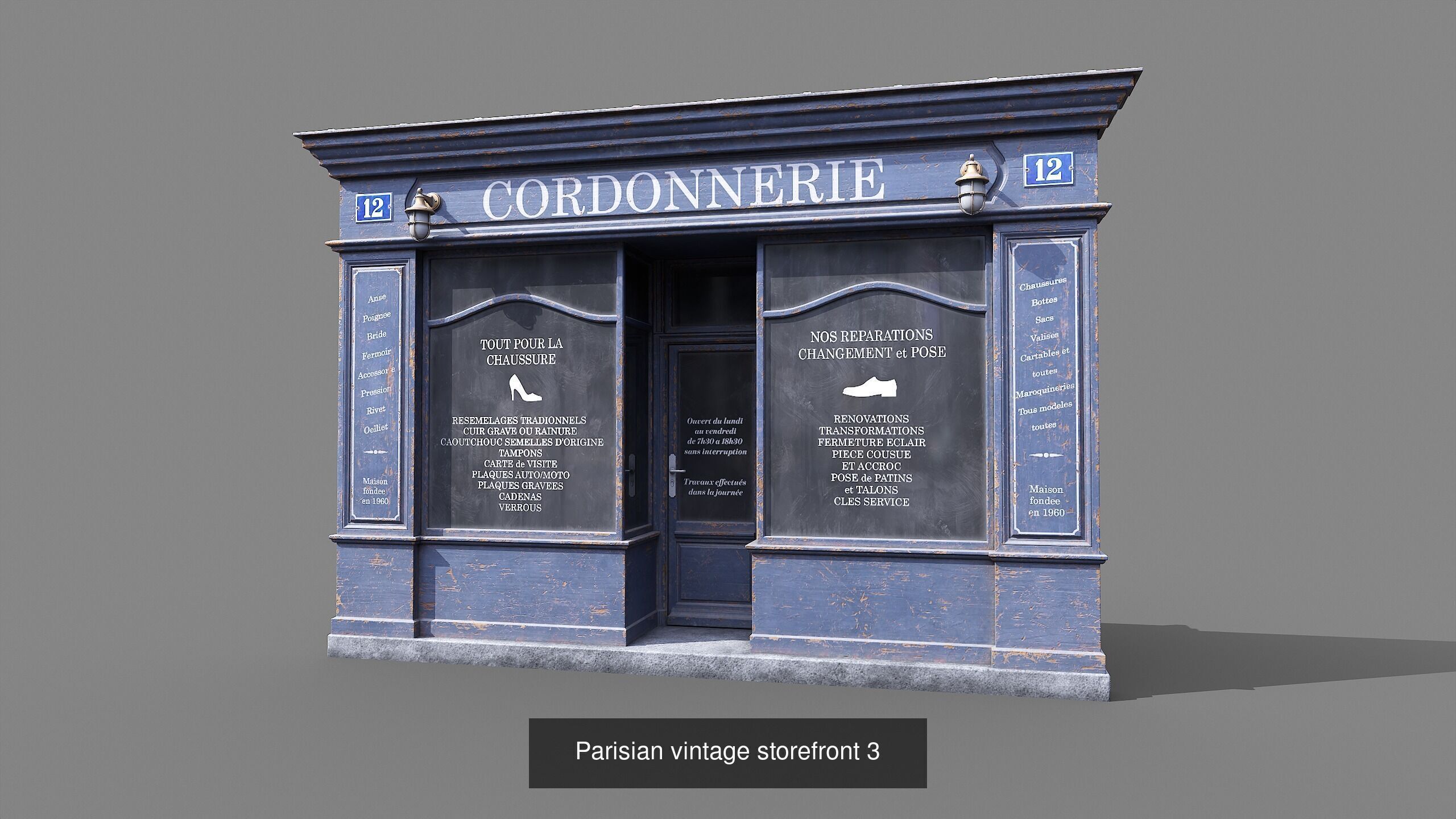 Detailed Parisian shopfronts collection  _3