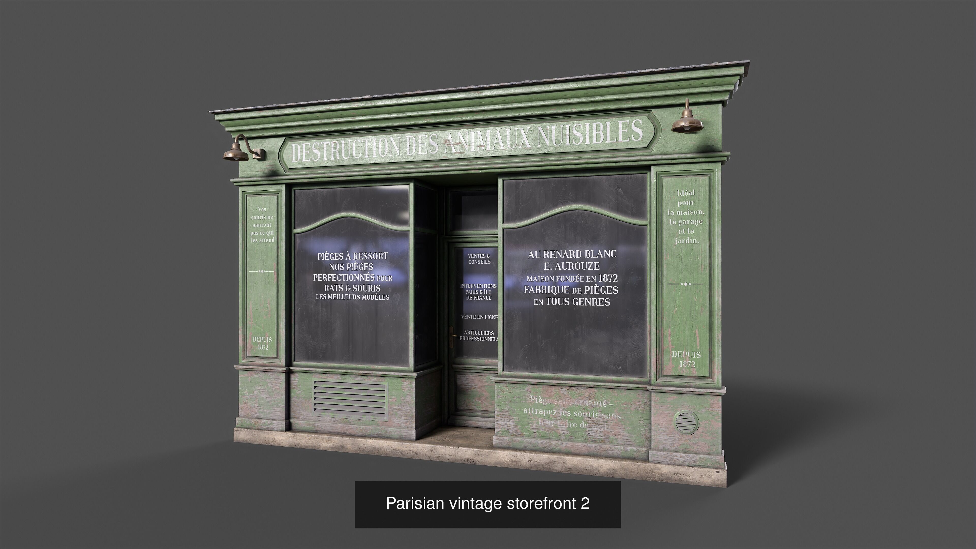 Detailed Parisian shopfronts collection  _2