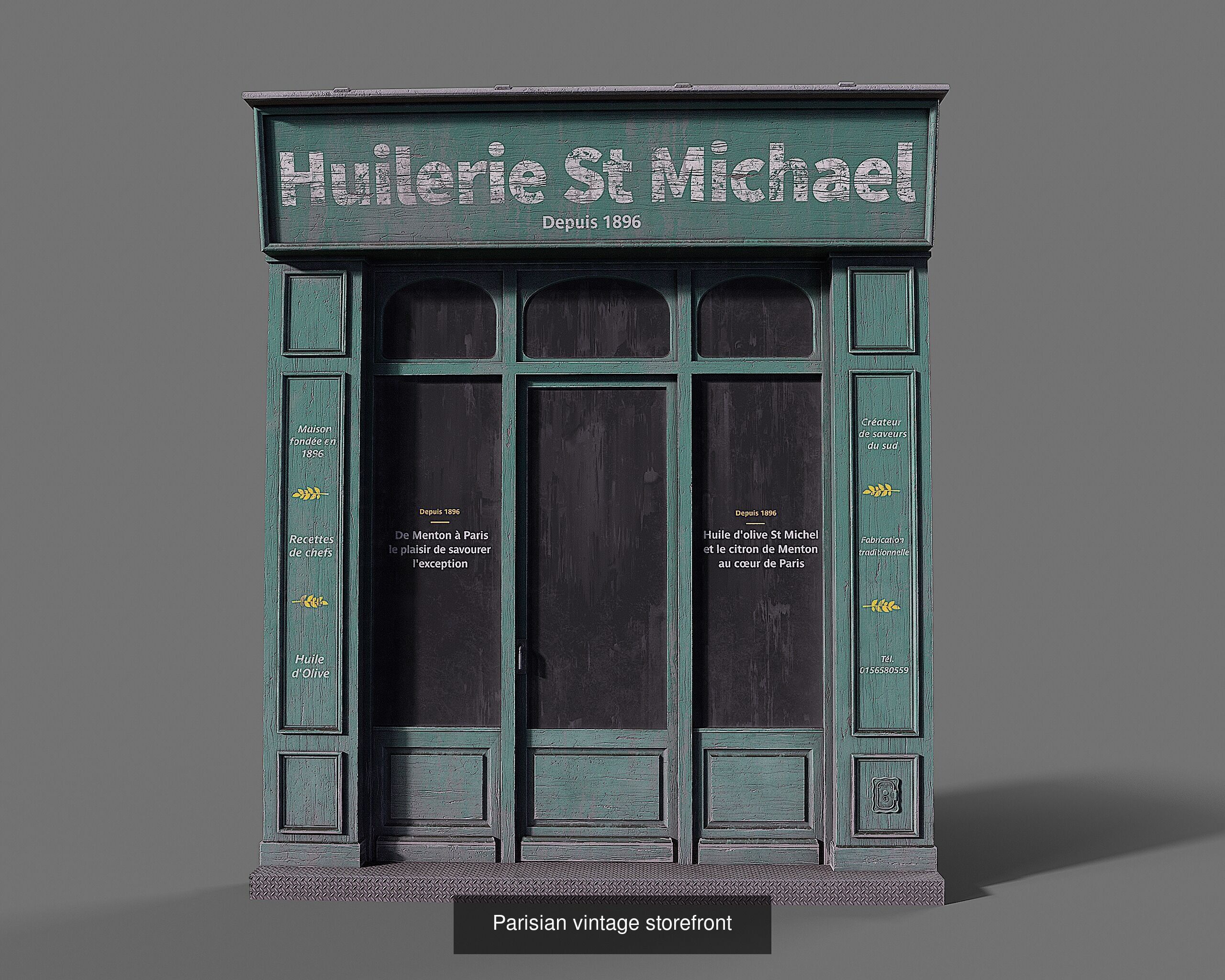Detailed Parisian shopfronts collection  _1