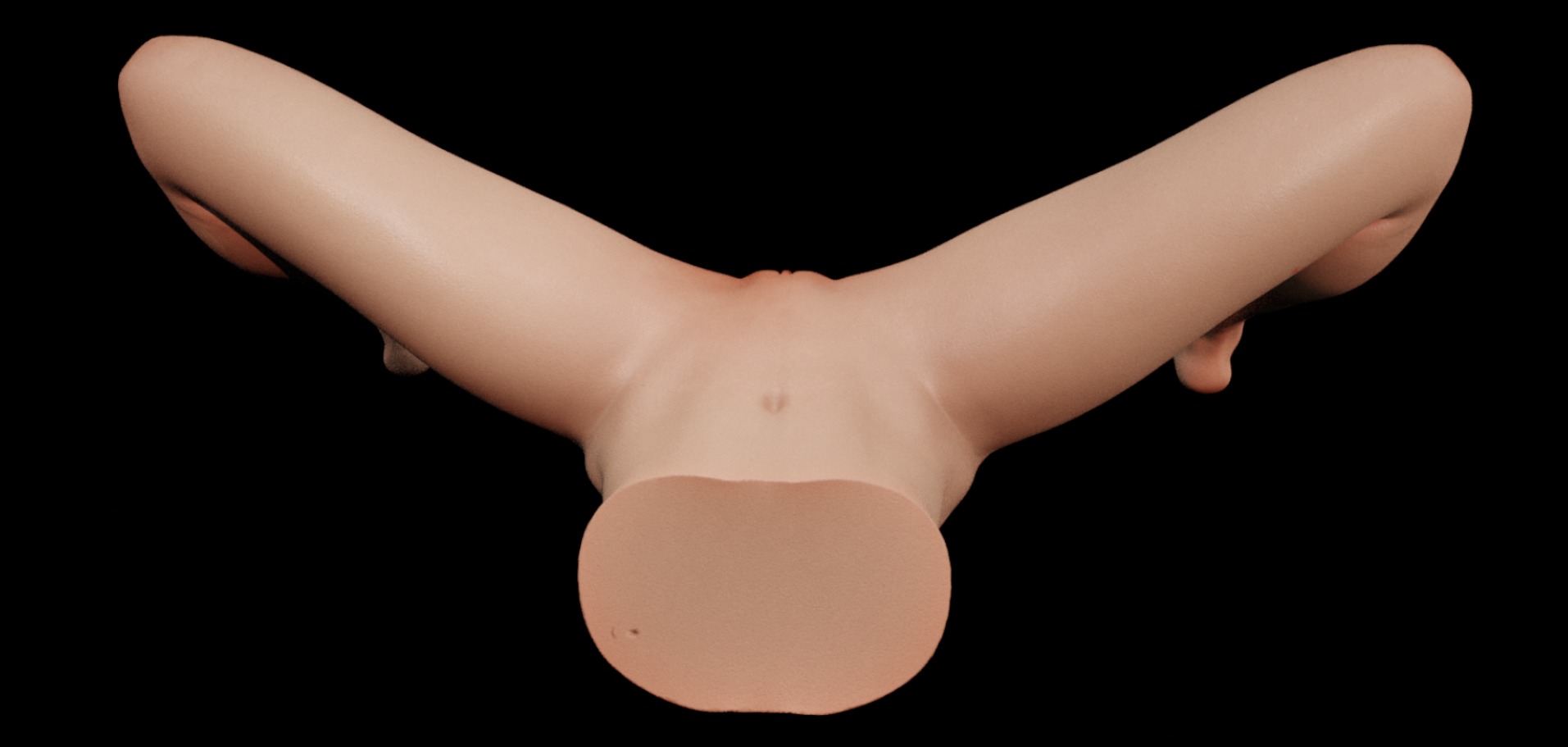 Real Female Vagina and Spread Legs        PBR and Printable 3D print model_3