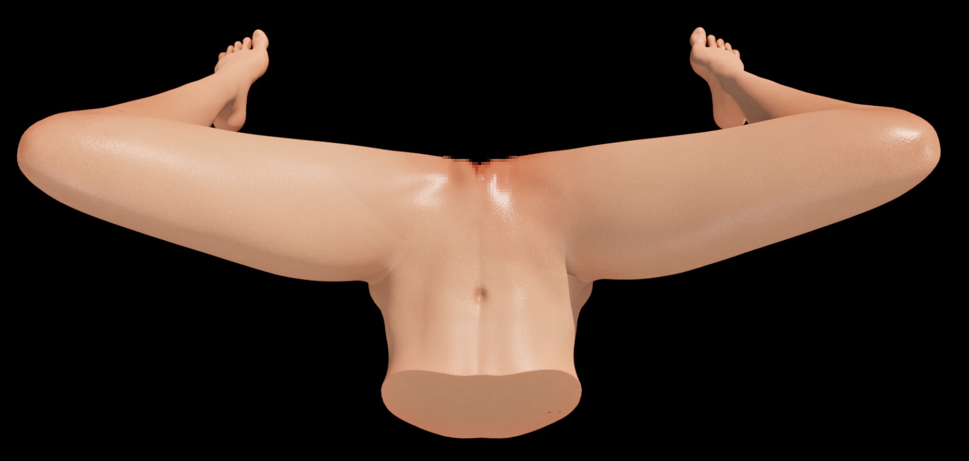 Real Female Vagina and Spread Legs        PBR and Printable 3D print model_5