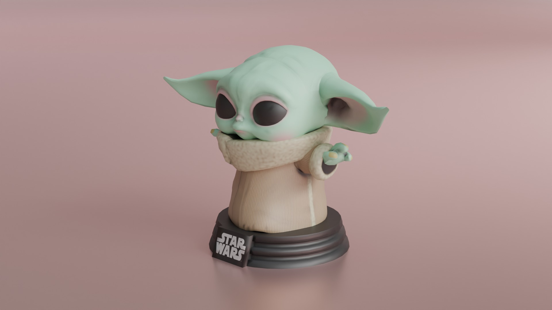 Baby Yoda 3D Printable Model 3D print model_1