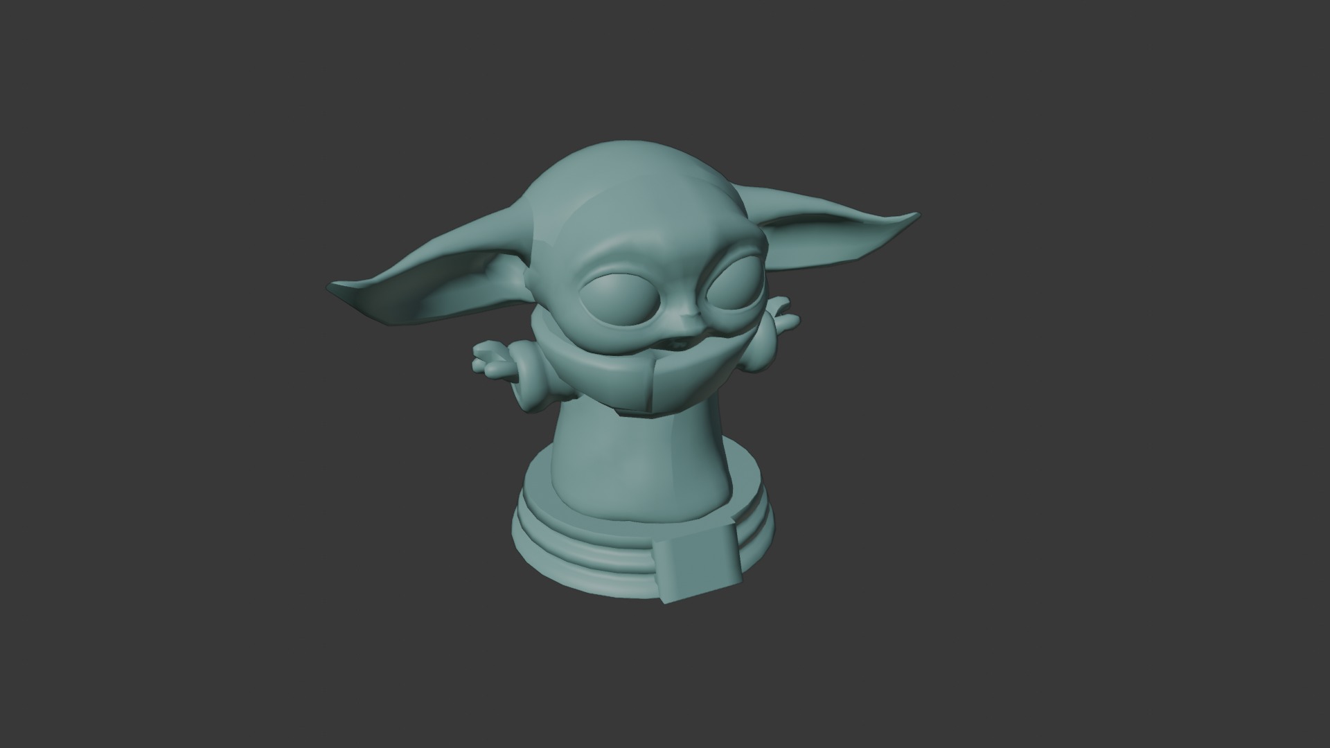 Baby Yoda 3D Printable Model 3D print model_4