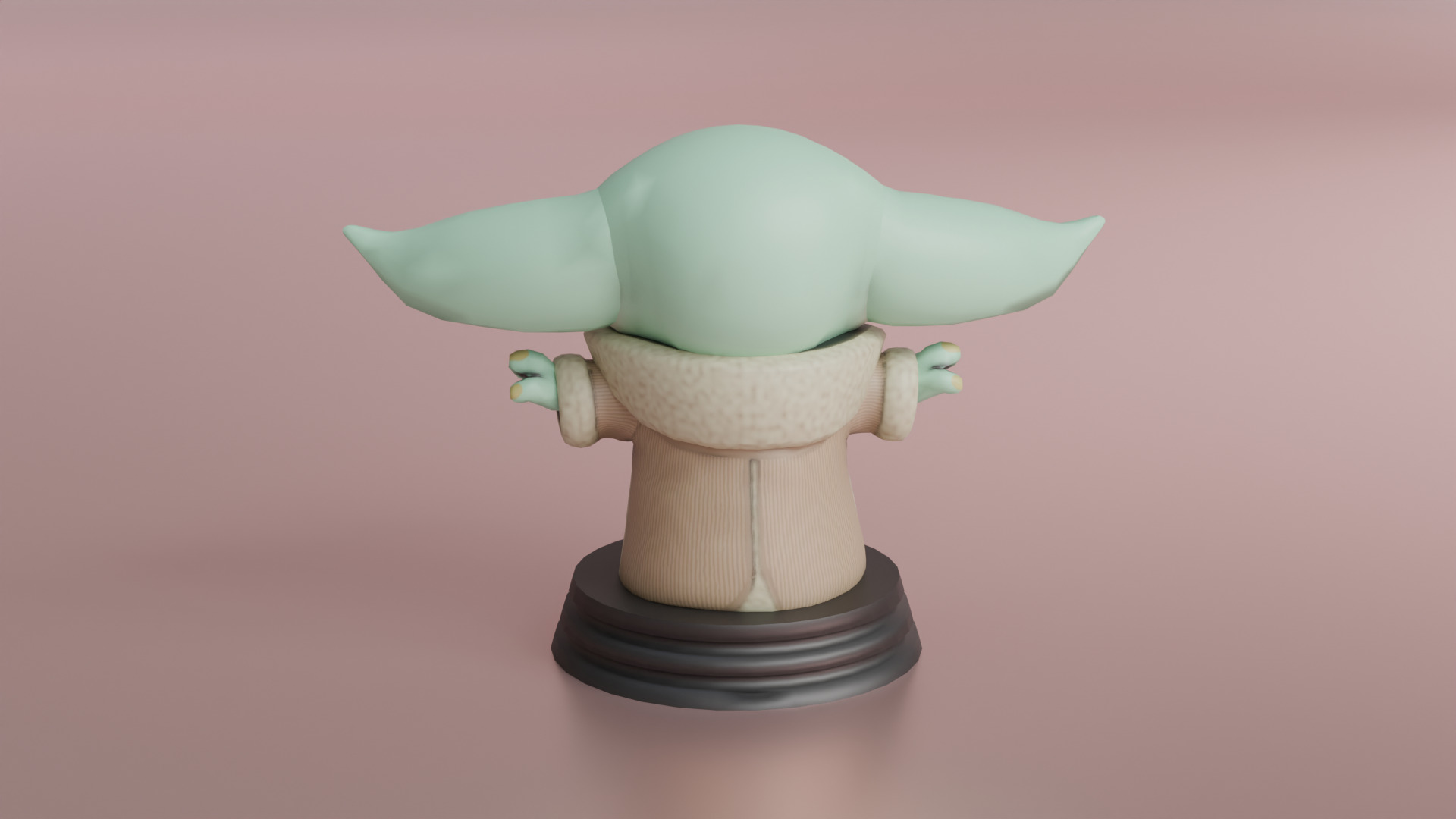 Baby Yoda 3D Printable Model 3D print model_3